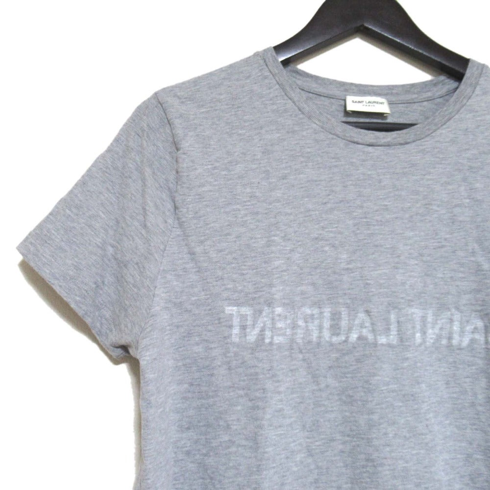 サンローラン パリ リバース ロゴ プリント Tシャツ