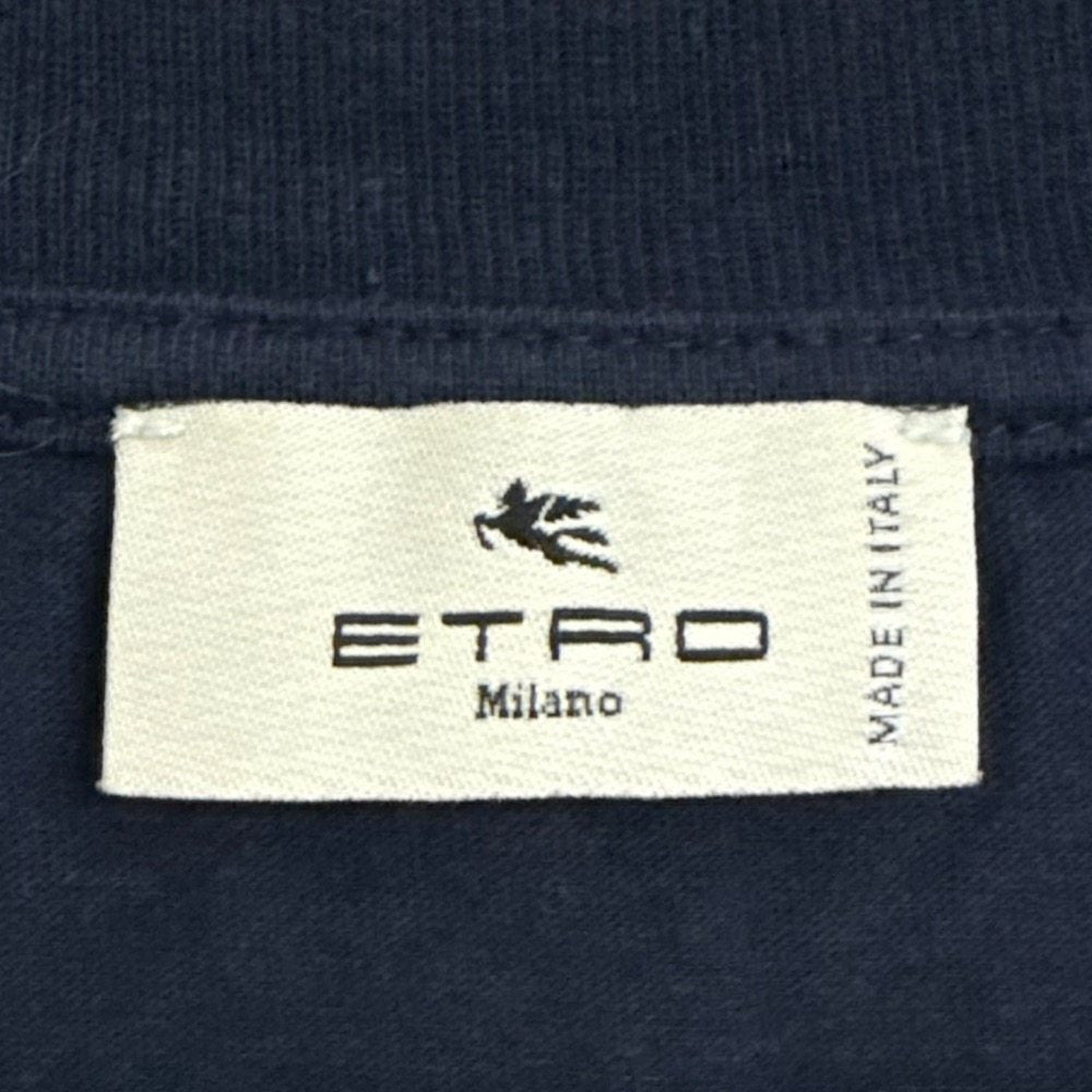 エトロ ペガサスプリント コットン 半袖Tシャツ