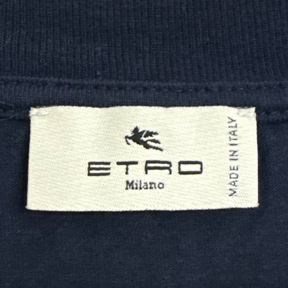 エトロ ペガサスプリント コットン 半袖Tシャツ