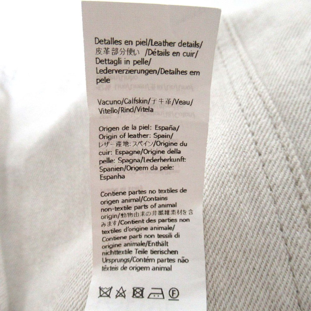 ロエベ ロゴレザーパッチ コットンリネンワイドベイカーパンツ