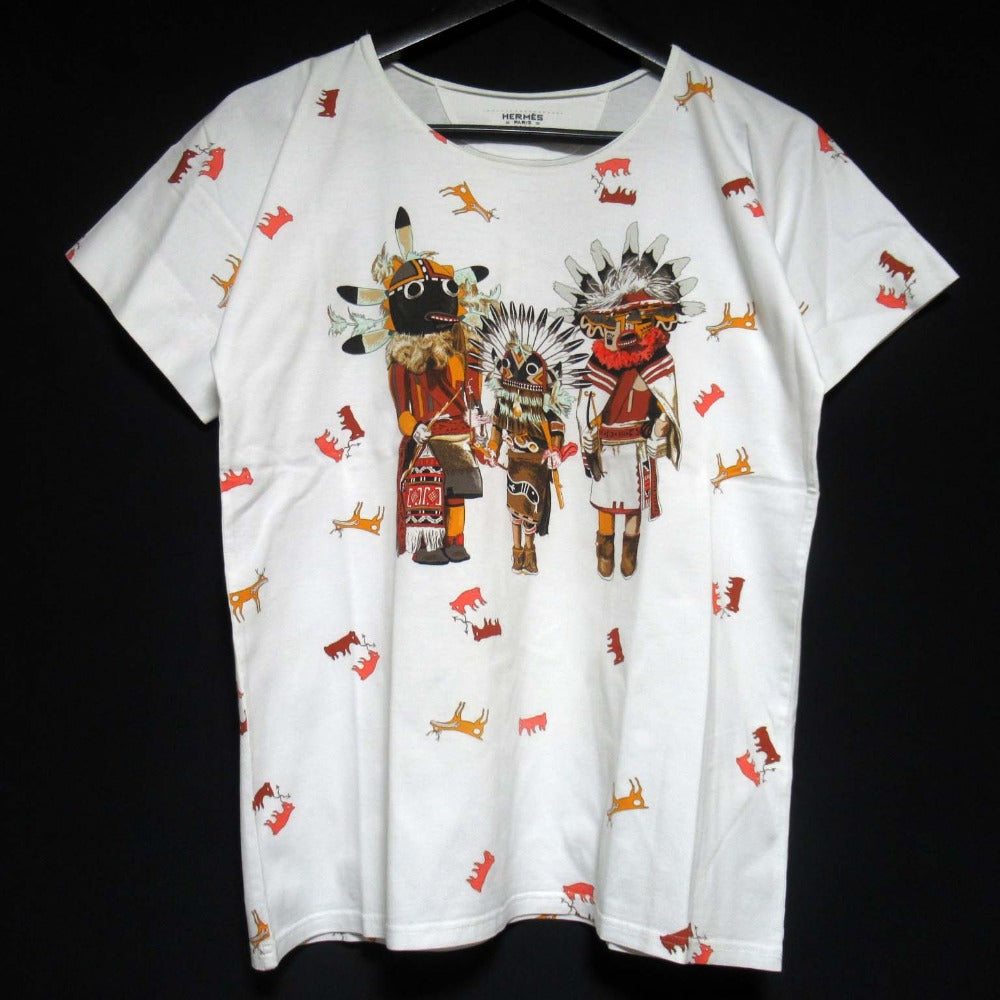 エルメス カチナプリント コットンTシャツ36