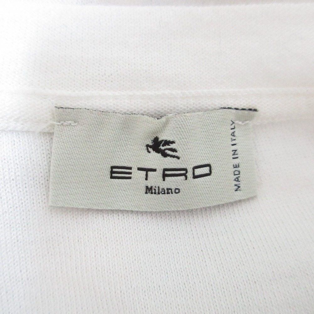 エトロ ベルベットロゴ コットンTシャツ