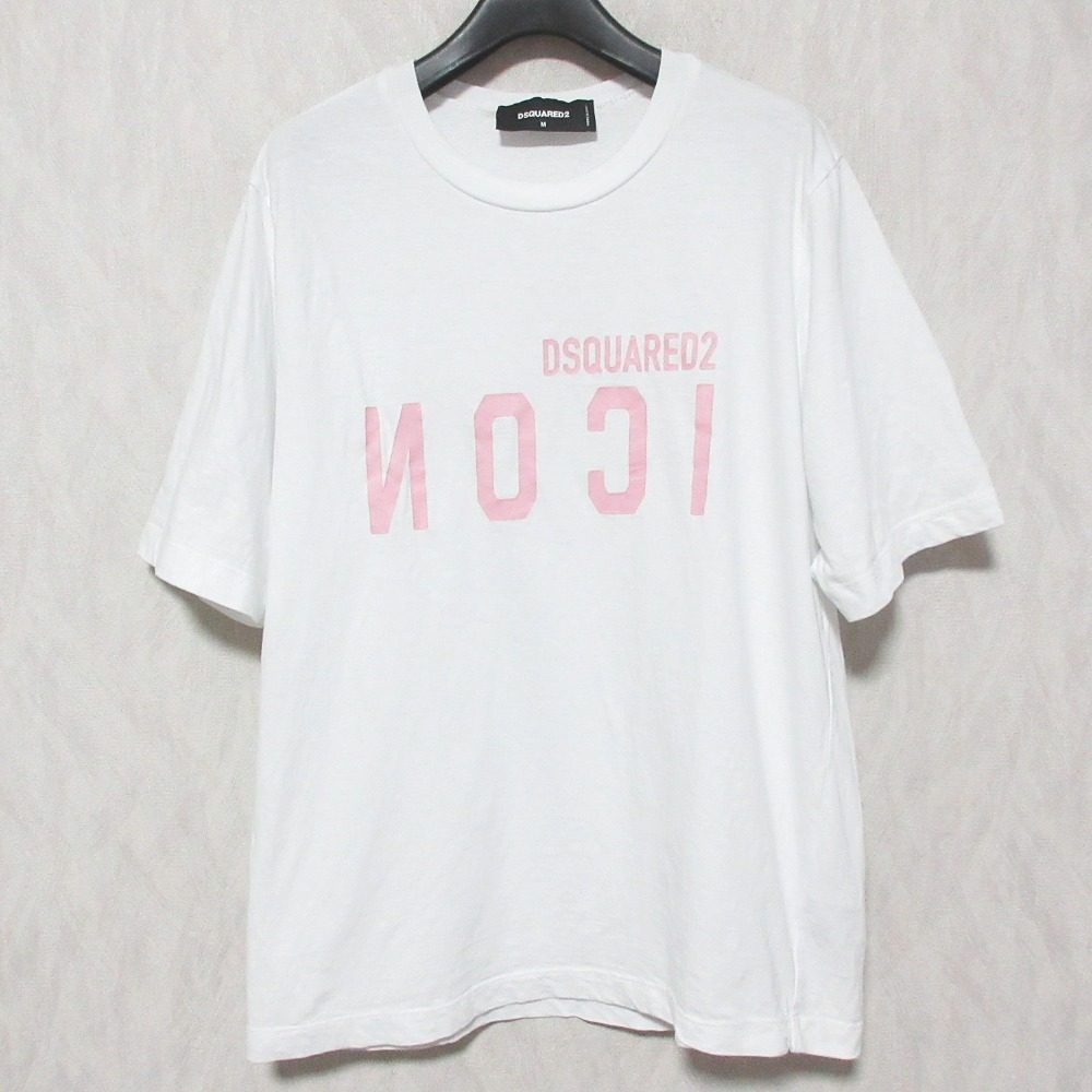 ディースクエアード ロゴプリント コットン 半袖Tシャツ