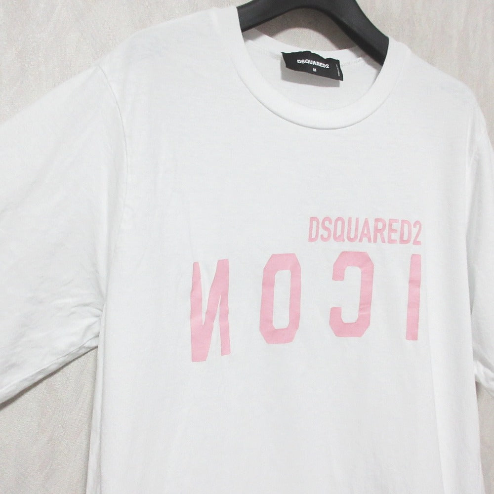 ディースクエアード ロゴプリント コットン 半袖Tシャツ