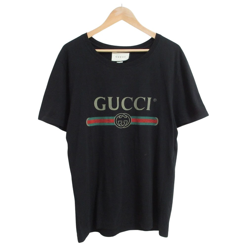 グッチ クラシックロゴ ウォッシュド オーバーサイズTシャツ