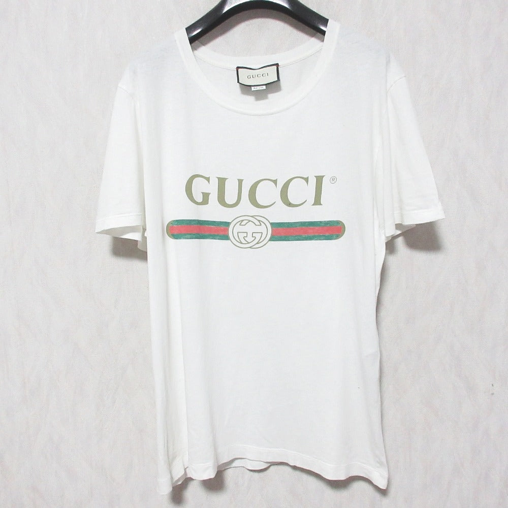 グッチ クラシックロゴ コットン Tシャツ