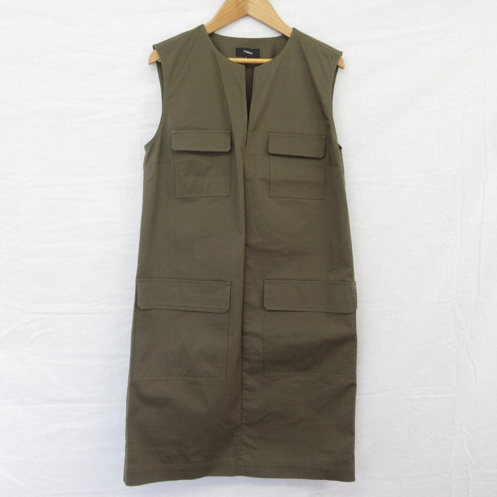 セオリー CHINO ST WASH UTILITARIAN ひざ丈ワンピース