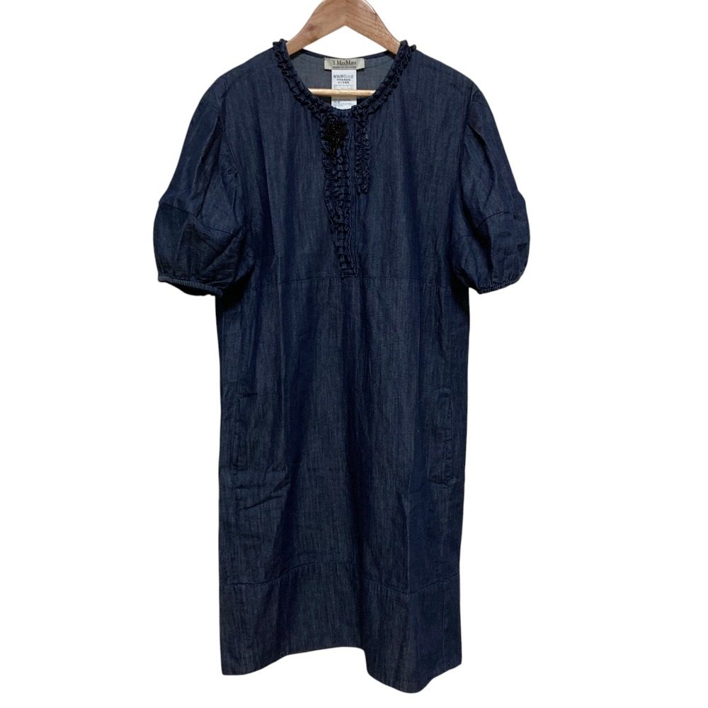 マックスマーラ S Max Mara フリルデニムワンピース