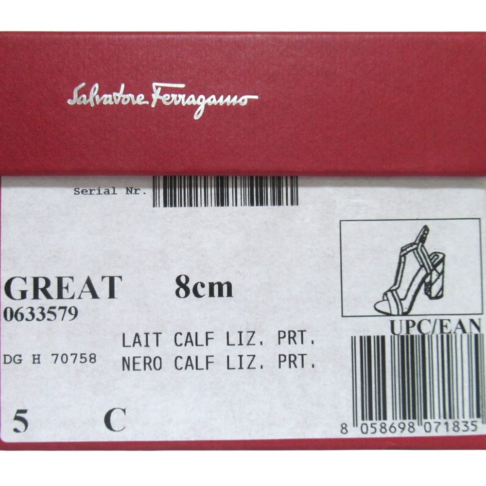 サルヴァトーレ フェラガモ リザード型押しTストラップサンダル