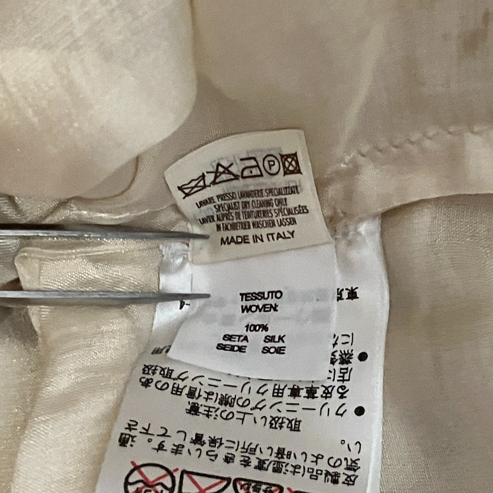 ブルネロクチネリ スエードレザー シルクシフォン レイヤードブラウス