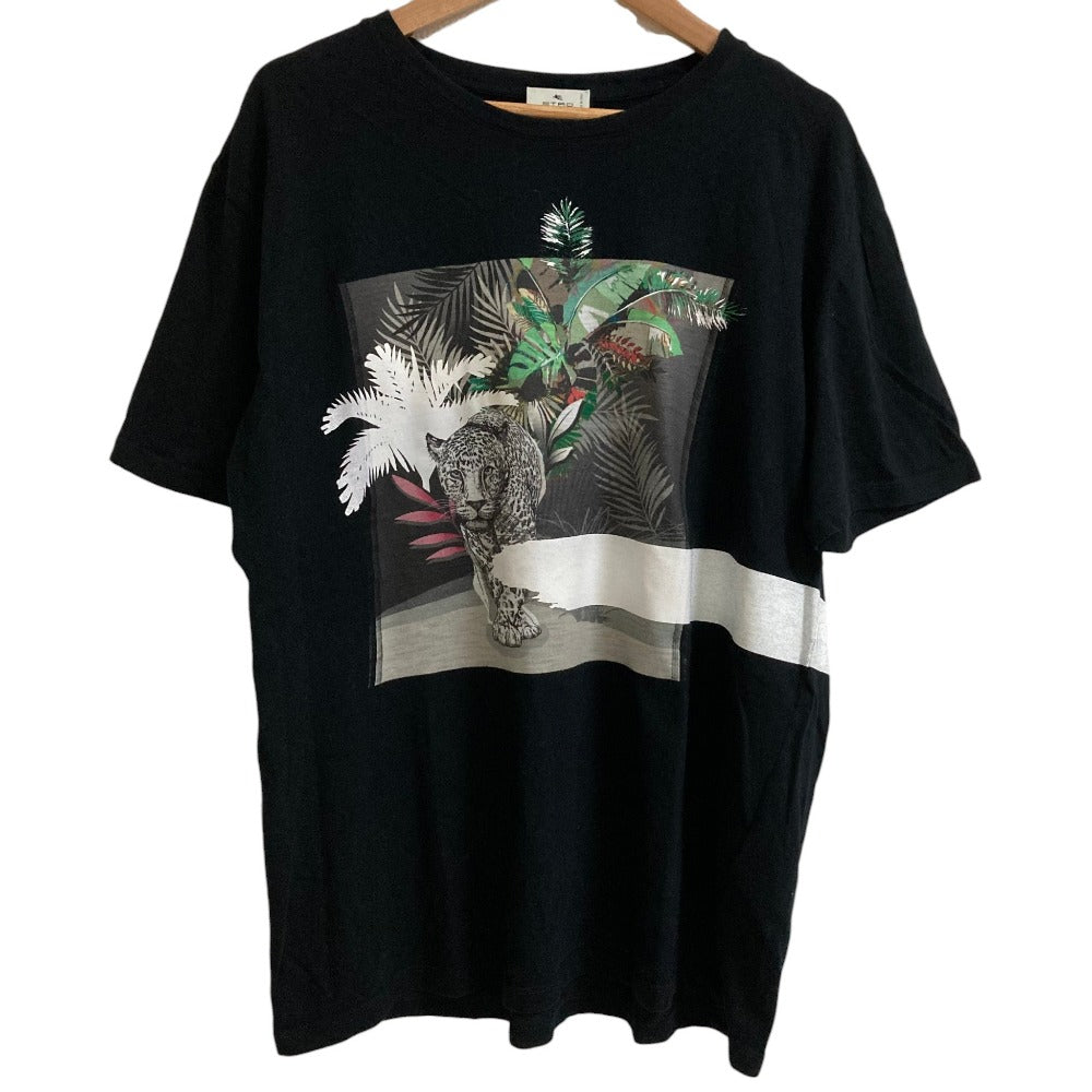 エトロ レオパードプリント コットンTシャツ