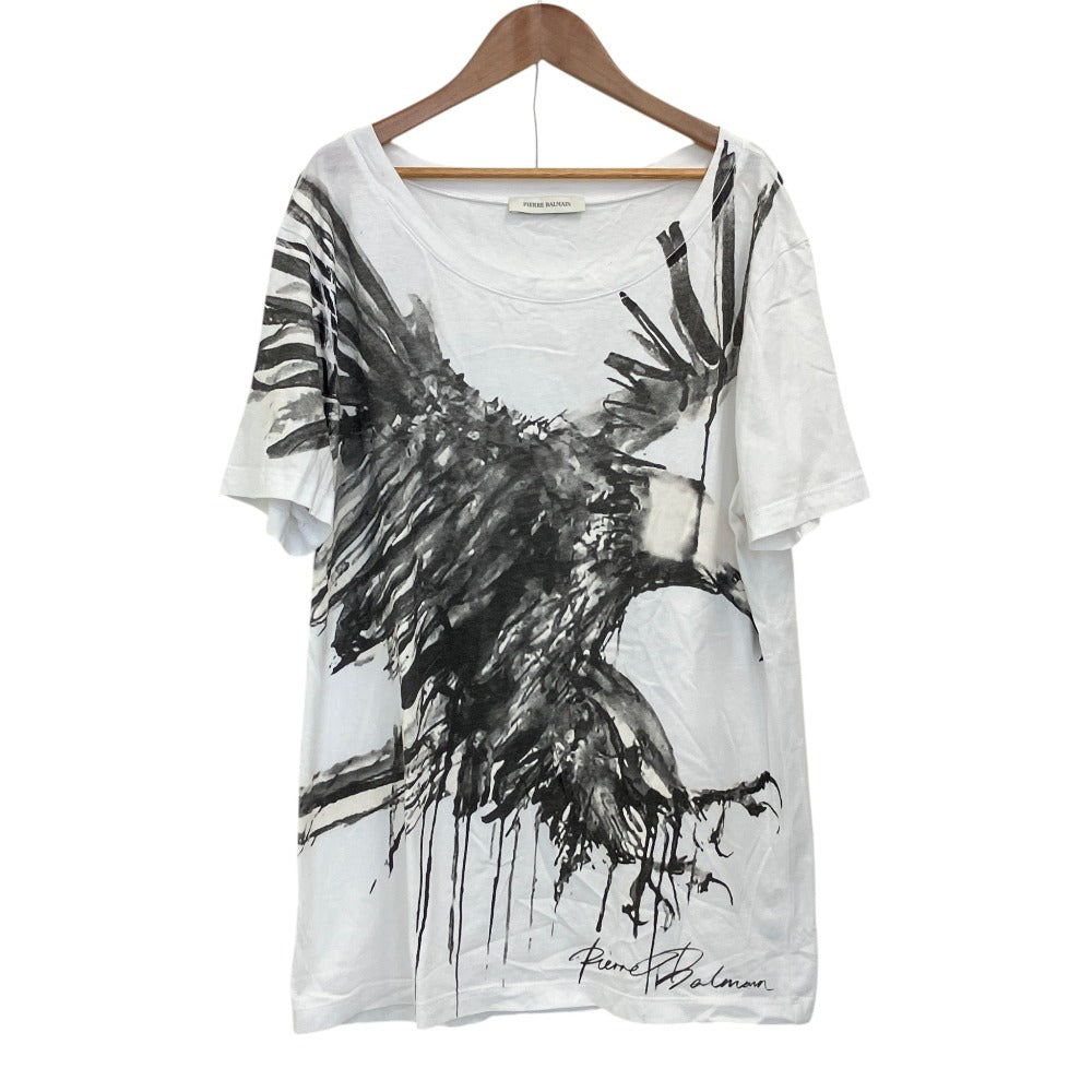 ピエールバルマン フェニックスプリント コットン半袖Tシャツ