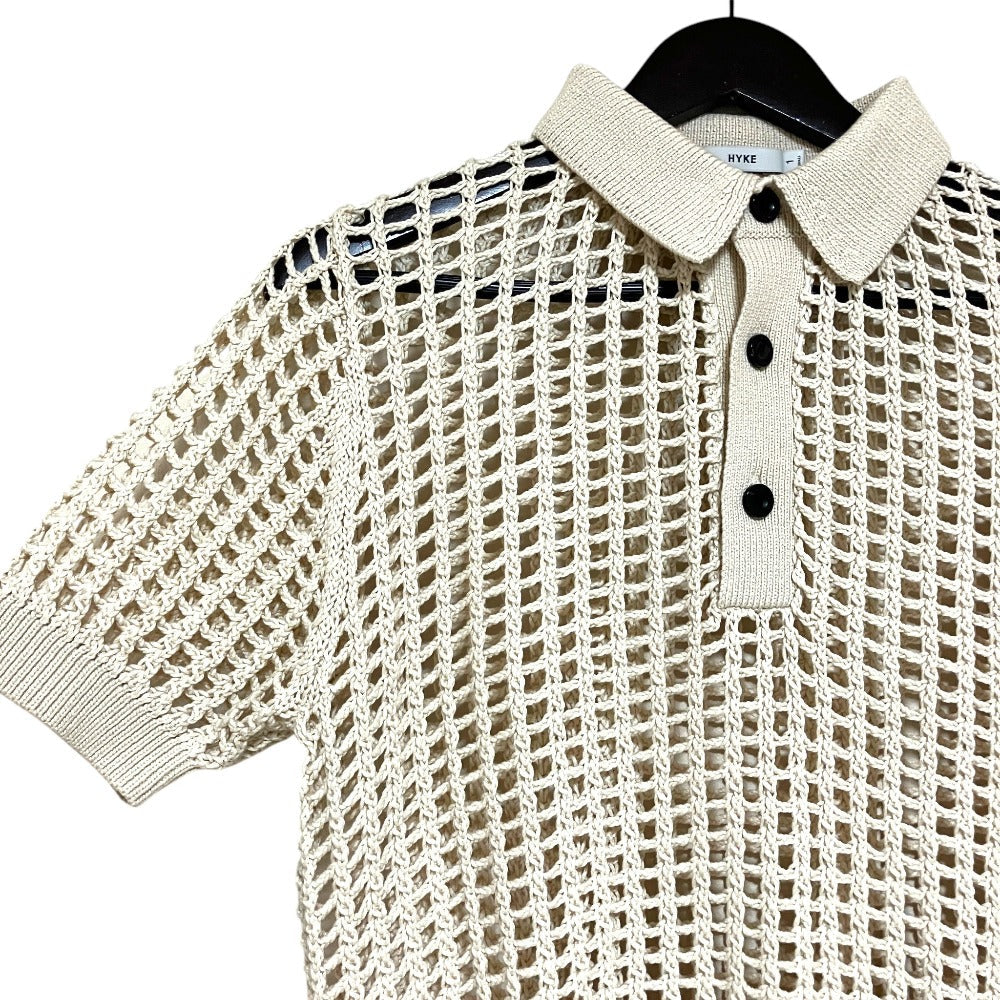 ハイク CROCHETED POLO SWEATER ニットポロシャツ