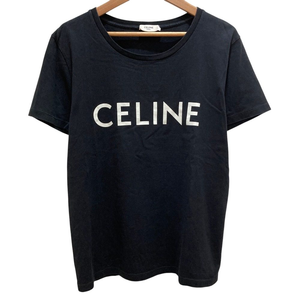 セリーヌ クラシックロゴ コットン半袖Tシャツ