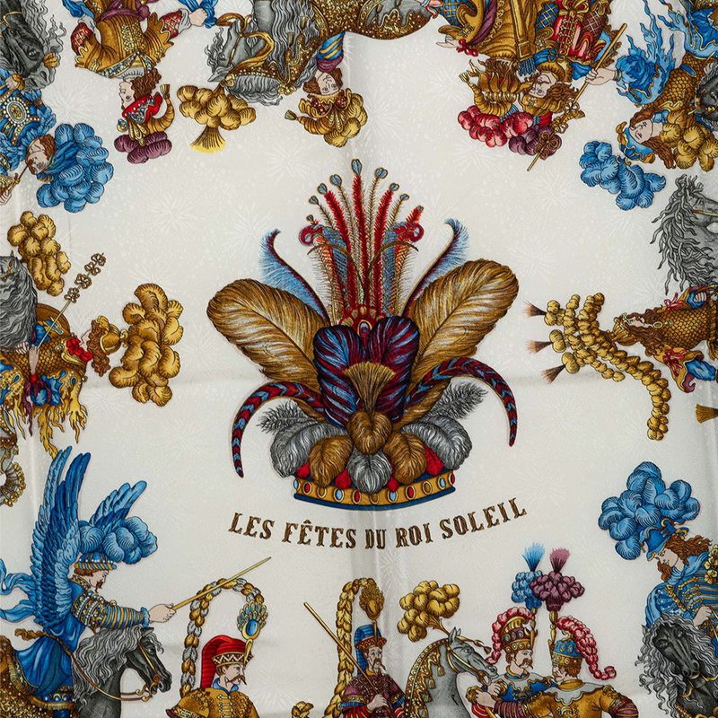 エルメス LES FETES DU ROI SOLEIL シルクカレ90