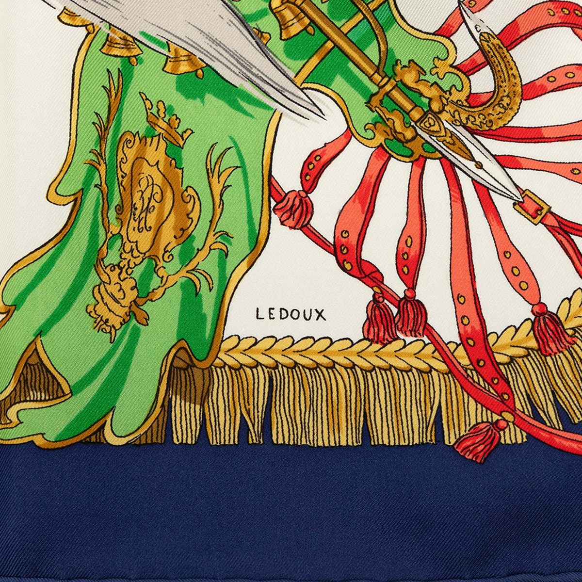 エルメス カレ90 Caracons De La France Et De L'Inde シルクスカーフ