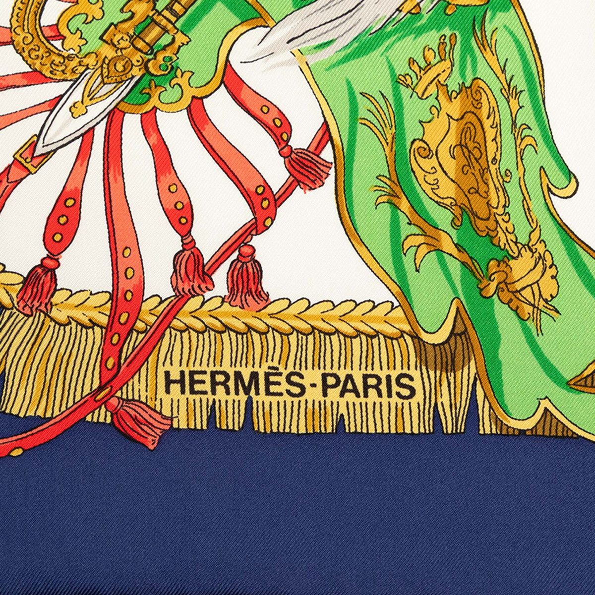 エルメス カレ90 Caracons De La France Et De L'Inde シルクスカーフ