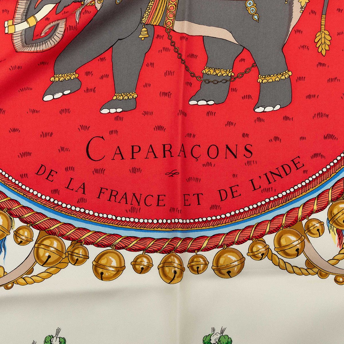 エルメス カレ90 Caracons De La France Et De L'Inde シルクスカーフ