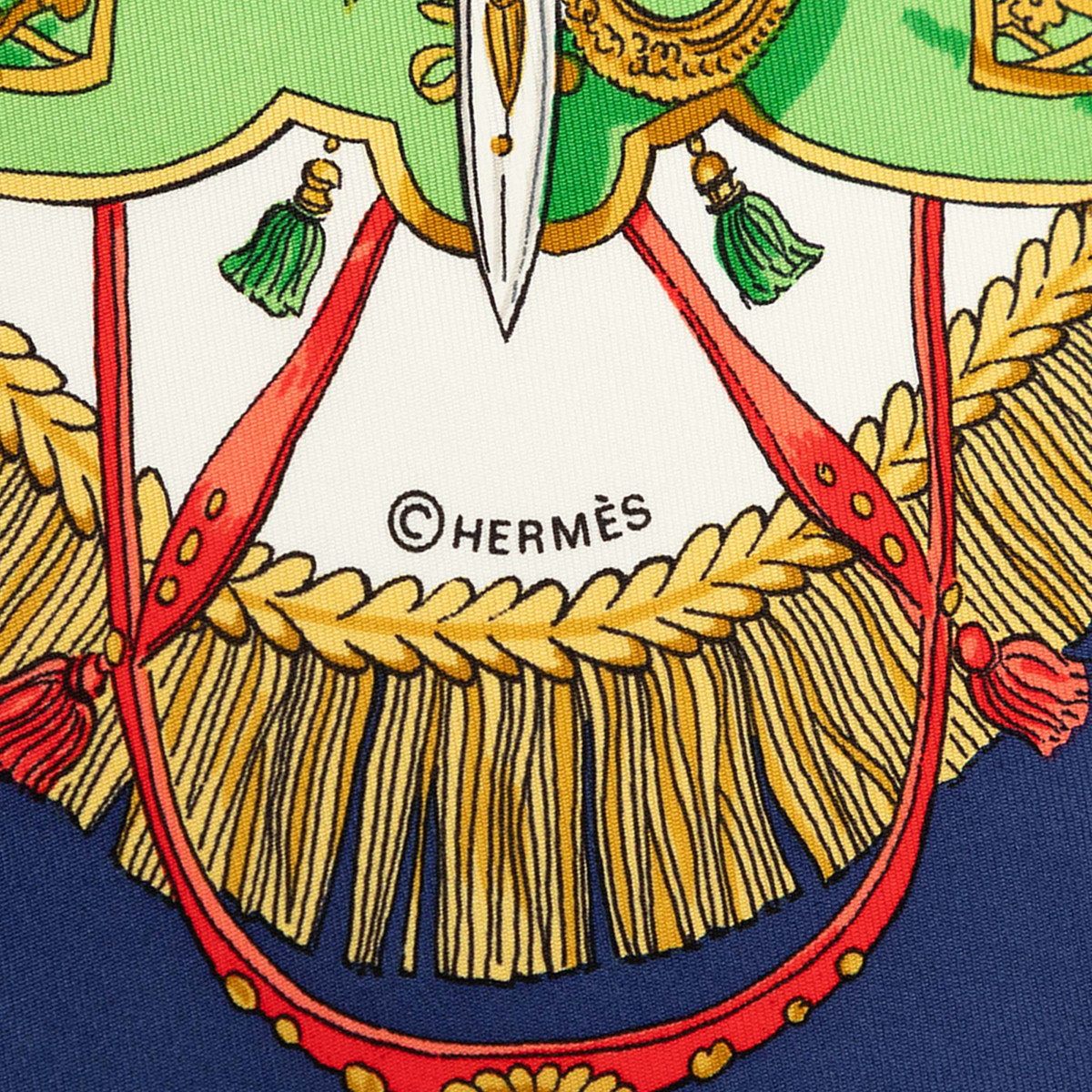 エルメス カレ90 Caracons De La France Et De L'Inde シルクスカーフ