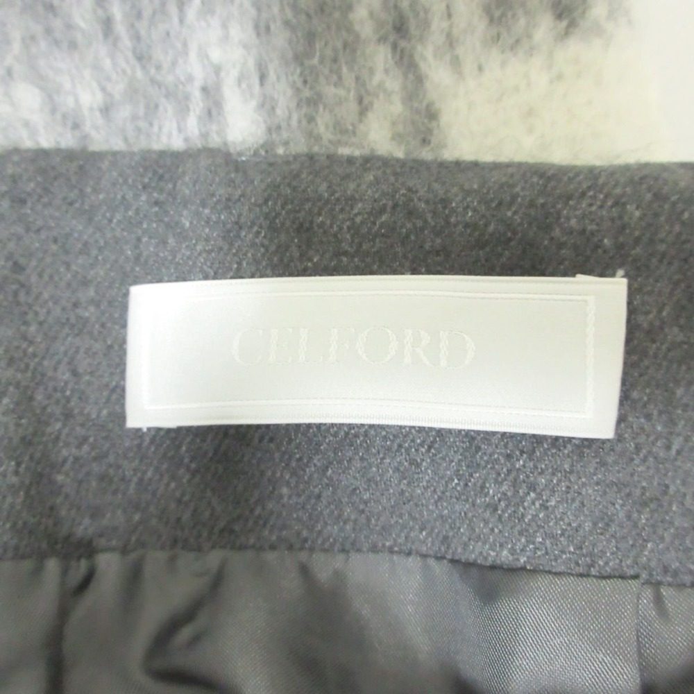 CELFORD チェック ラップ スカート ウール スカート