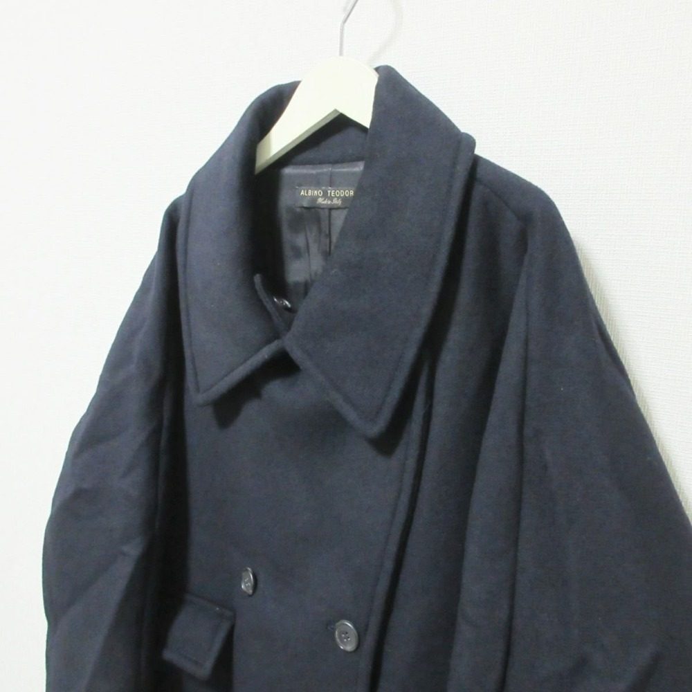 ALBINO TEODORO モヘア ブレンド ロング ダブル コート