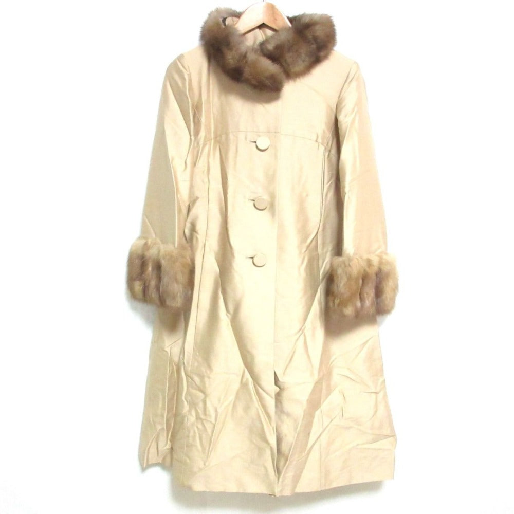 FOXEY 24671 シルク ウール ロシアン セーブル ファー コート
