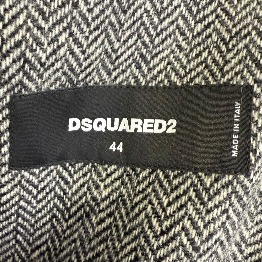 Dsquared2 エルボー パッチ ヘリンボーン テーラード ジャケット