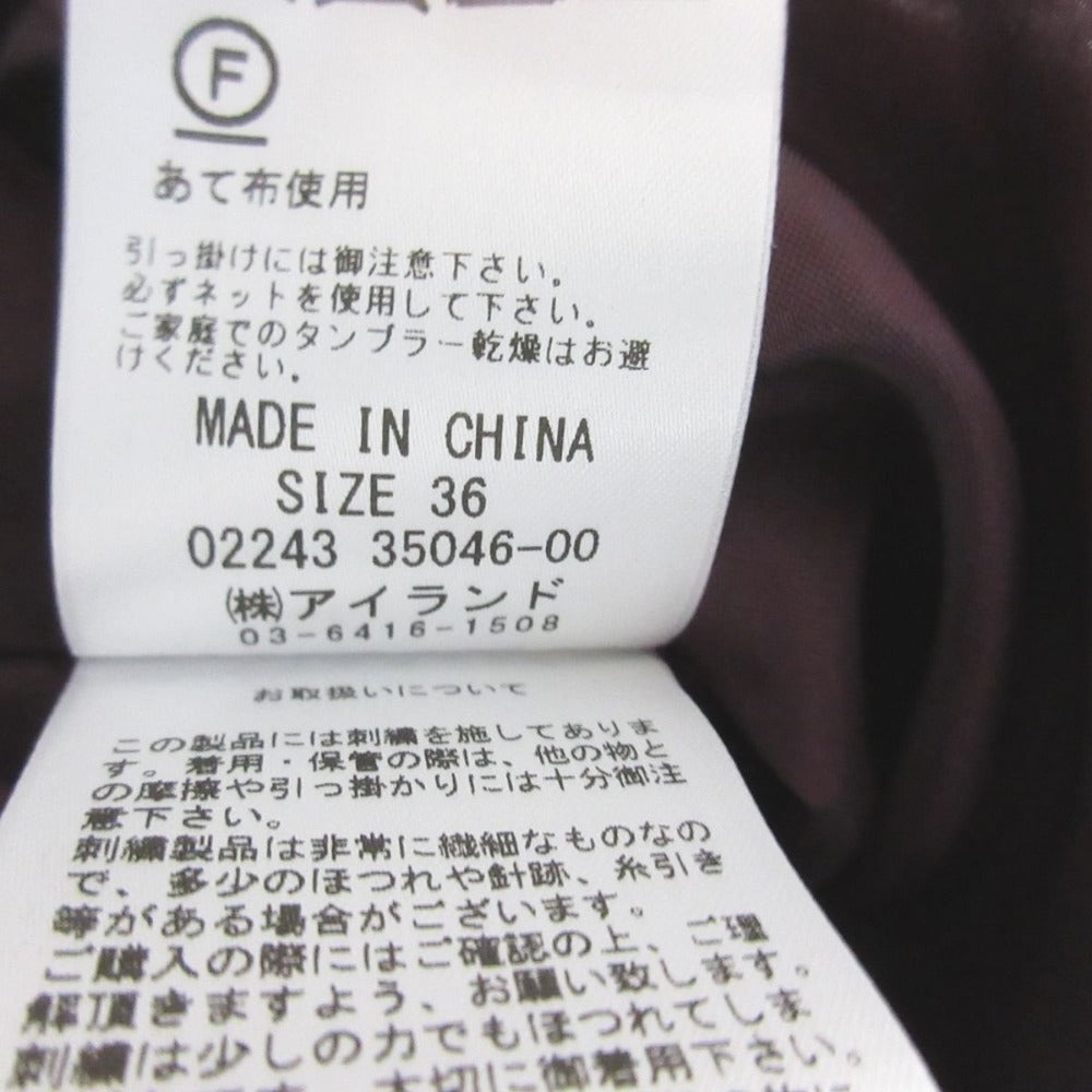 グレース コンチネンタル グレース クラス リーフ刺繍ドレス