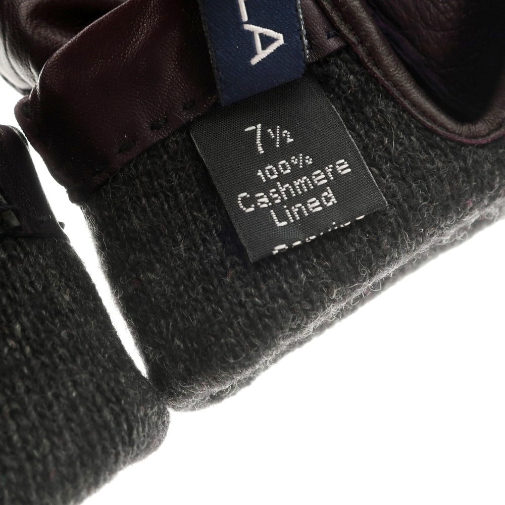 メローラ レザー カシミア ラインド グローブ