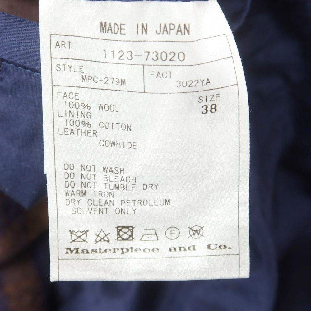 サイ ウール チェック ダブルブレストコート