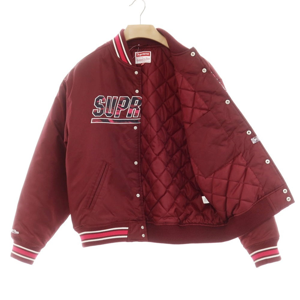 Supreme Mitchell & Ness カモ ロゴ ナイロン パデッド バーシティ ジャケット