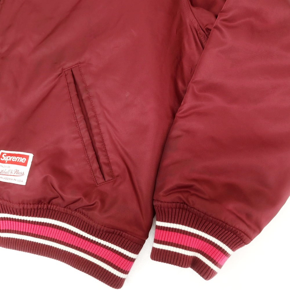 Supreme Mitchell & Ness カモ ロゴ ナイロン パデッド バーシティ ジャケット