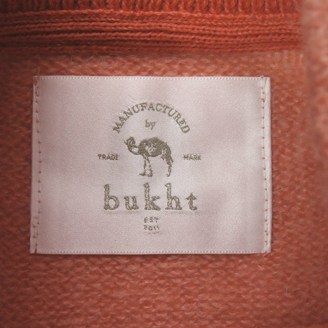 Bukht モヘア ジップ モック ネック ニット セーター ピンク