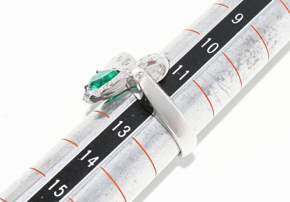 Pt900エメラルドダイヤリング