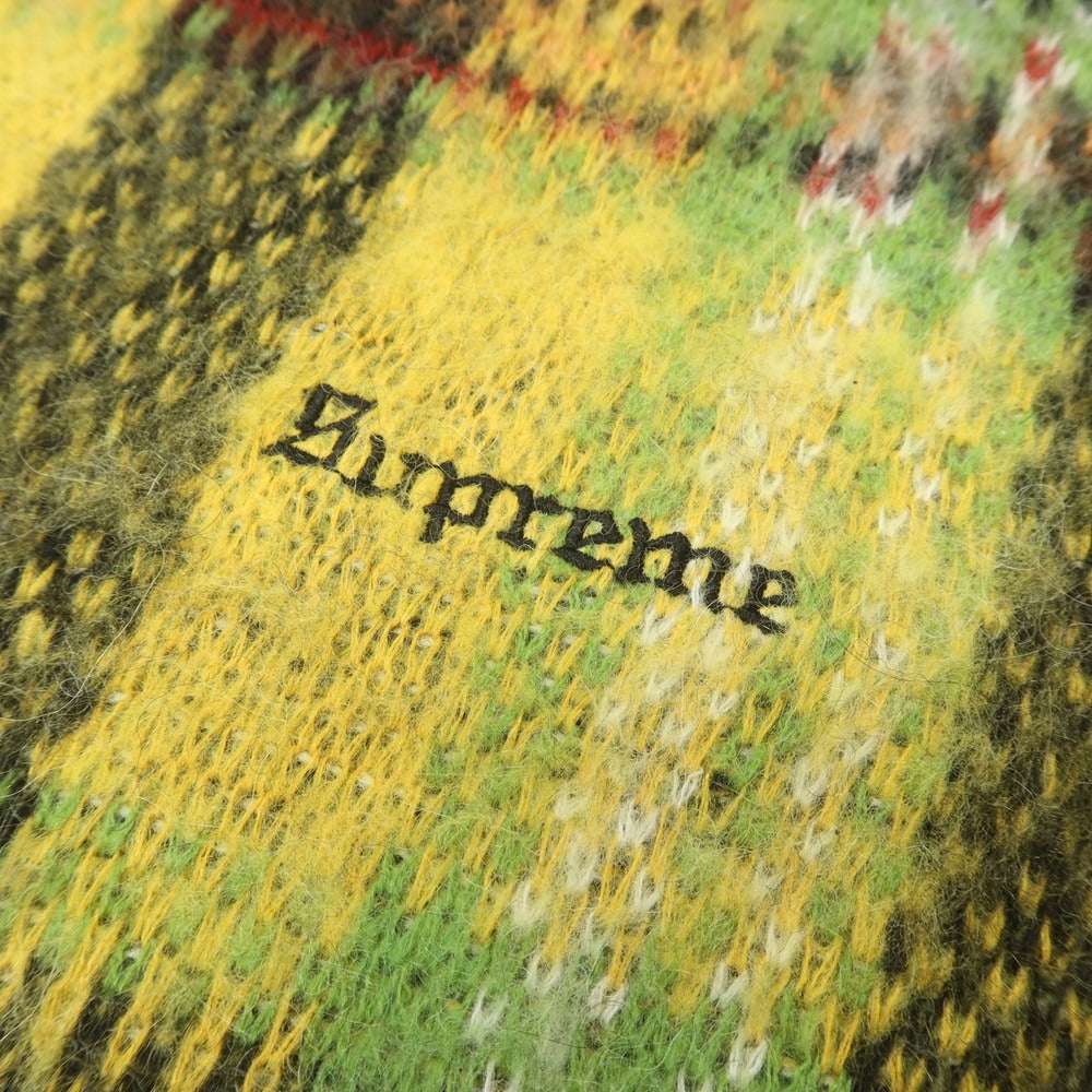 Supreme ブラッシュド プレイド セーター ニット
