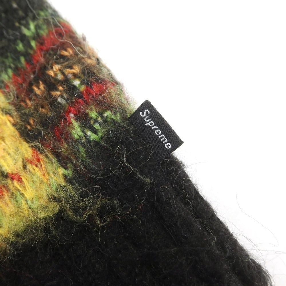 Supreme ブラッシュド プレイド セーター ニット