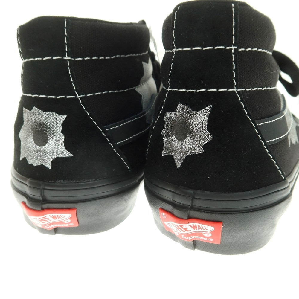 Supreme Vans Nate Lowman スケート グロッソ ミッド レザー キャンバス スニーカー