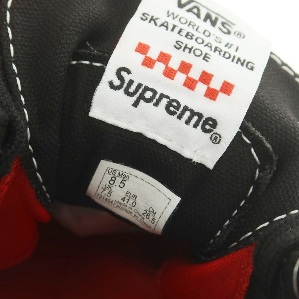 Supreme Vans Nate Lowman スケート グロッソ ミッド レザー キャンバス スニーカー