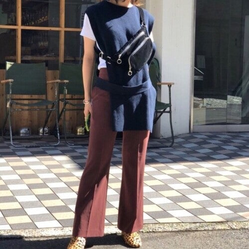 6(ROKU)ビューティーアンドユースユナイテッドアローズ AZE KNIT VEST ニットベスト