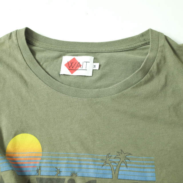 WAIT プリント Tシャツ コットン Tシャツ