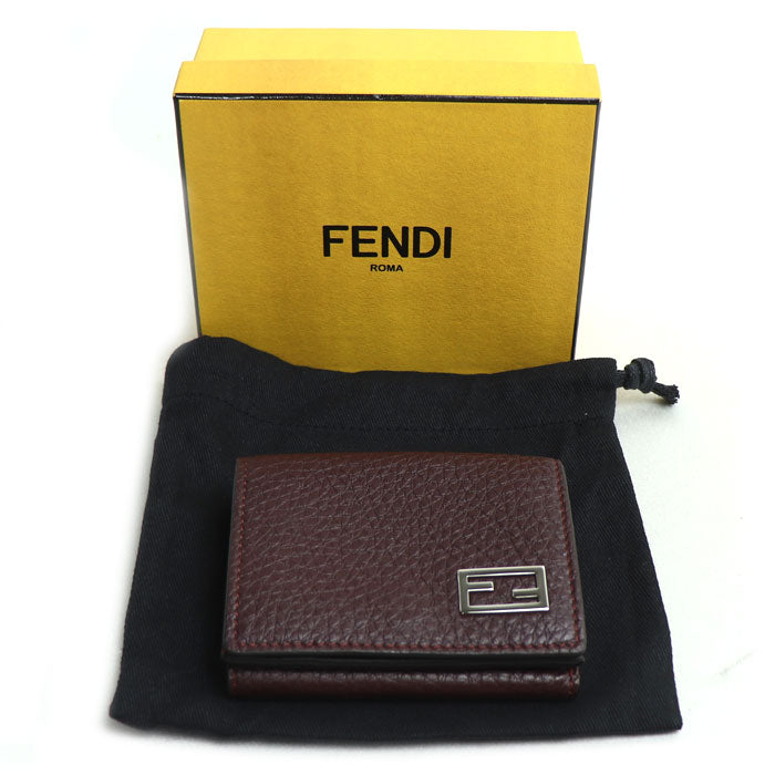フェンディ FFロゴ カーフスキン 三つ折り財布