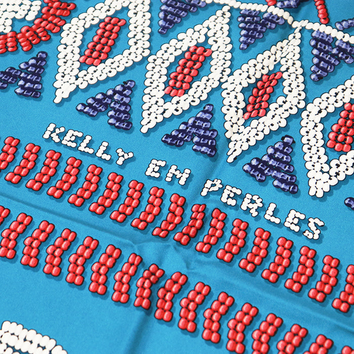 エルメス カレジェアン140 KELLY EN PERLES シルク スカーフ