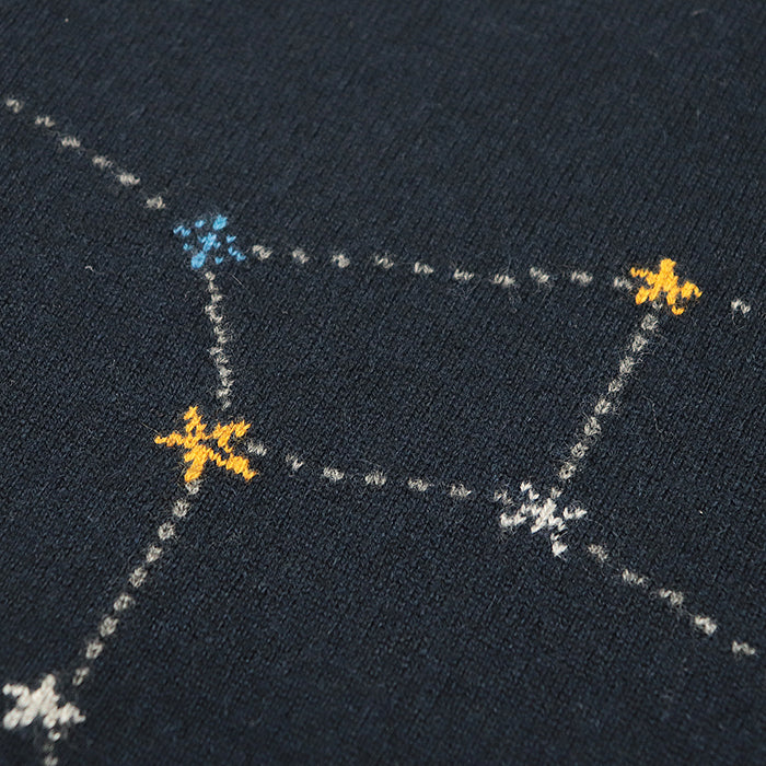 エルメス ゾディアック 刺繍 カシミア セーター M ネイビー