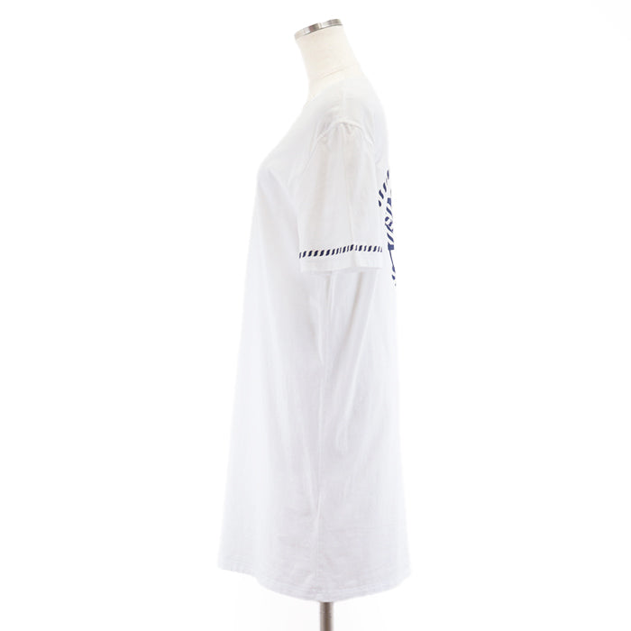 エルメス カヌー プリント Tシャツ ドレス ホワイト