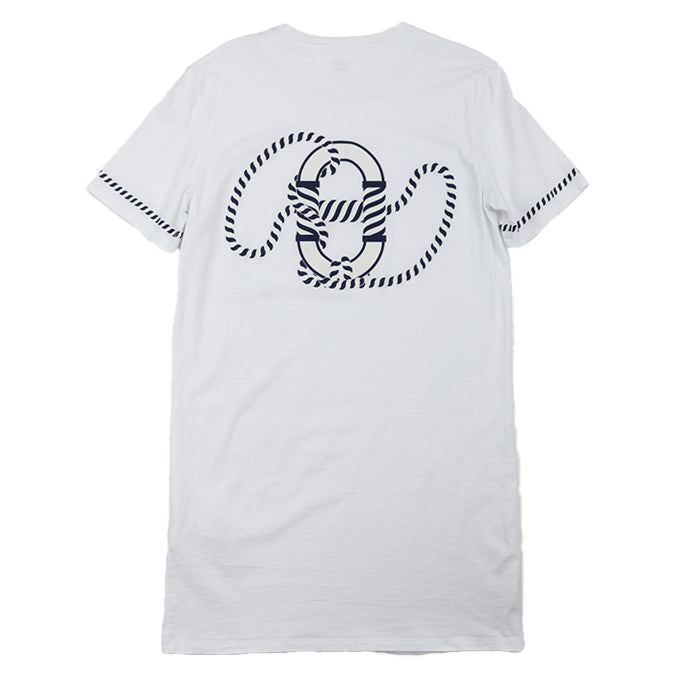 エルメス カヌー プリント Tシャツ ドレス ホワイト