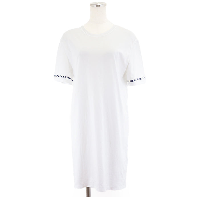 エルメス カヌー プリント Tシャツ ドレス ホワイト