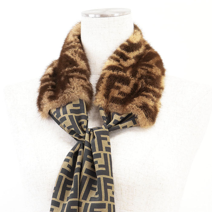 フェンディ FENDI ROMA マキシラッピー シルクスカーフ