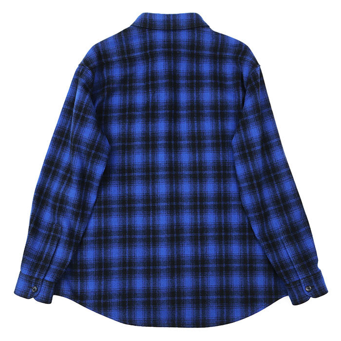 セリーヌ CELINE PARIS フランネル ウール 長袖 シャツ
