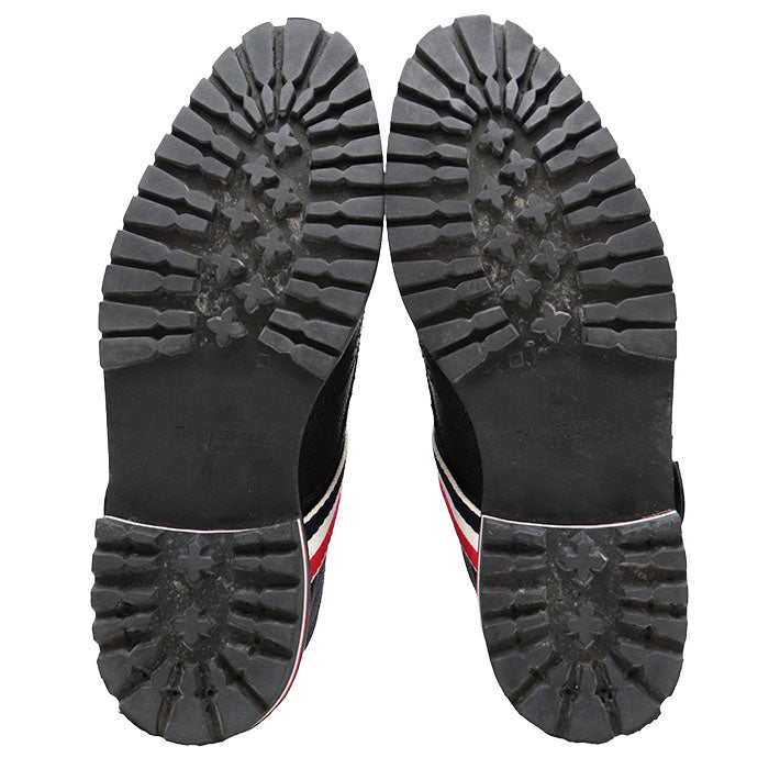 Thom Browne トリコロール レザー ウィングチップ ブーツ