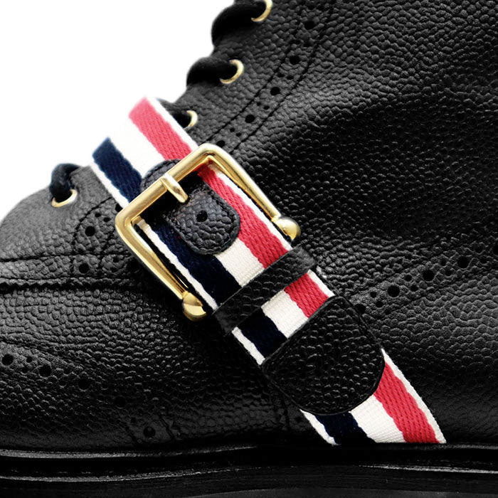 Thom Browne トリコロール レザー ウィングチップ ブーツ